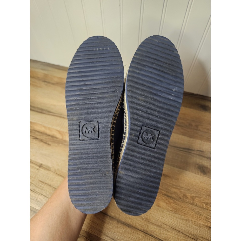 Michael Kors Espadrille Hastings Canvas Slip On Shoes Women's Size 10 Navy - Picture 3 of 8